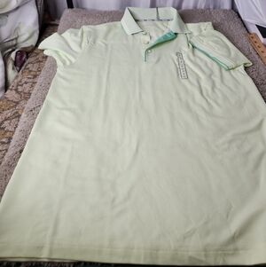 Men's Lime Green Short Sleeve Pique Polo - Walter Hagen - S